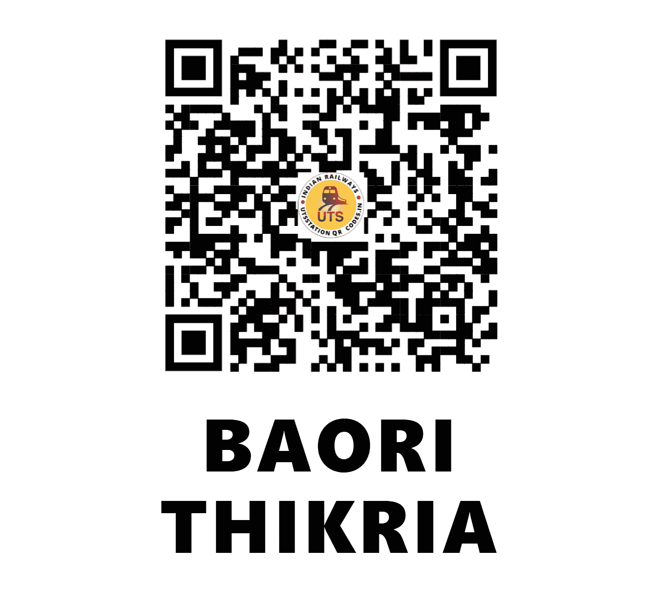 UTS QR Code for BAORI THIKRIA - BOTI - NW (RAJASTHAN)