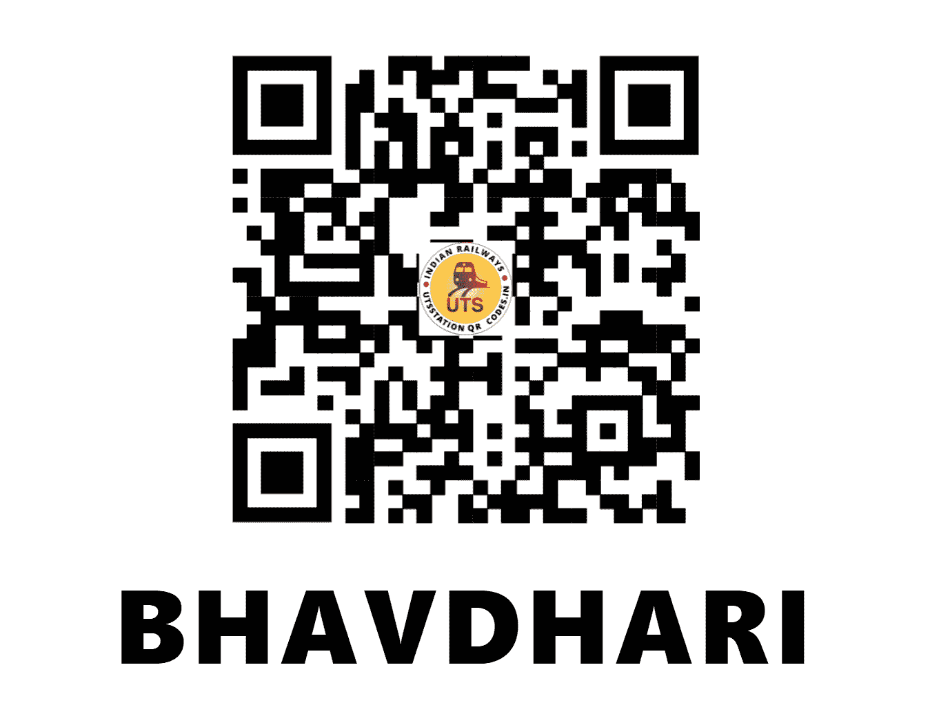 UTS QR Code for BHAVDHARI - BOTR - NW (RAJASTHAN)