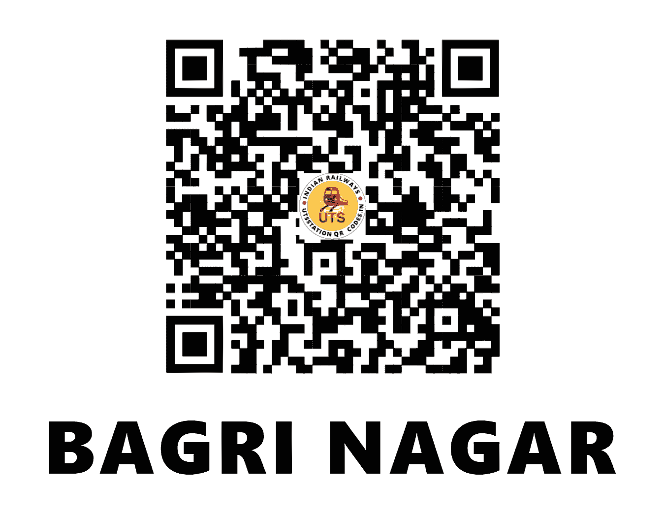UTS QR Code for BAGRI NAGAR - BQN - NW (RAJASTHAN)