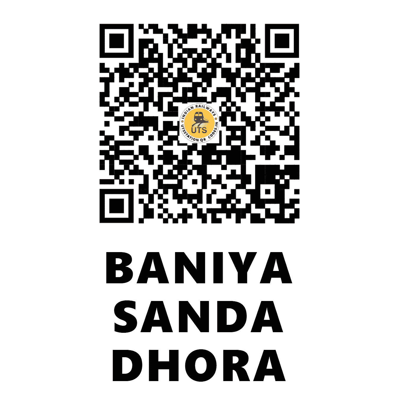 UTS QR Code for BANIYA SANDA DHORA - BSDA - NW (RAJASTHAN)