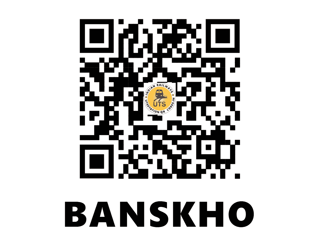 UTS QR Code for BANSKHO - BSKO - NW (RAJASTHAN)