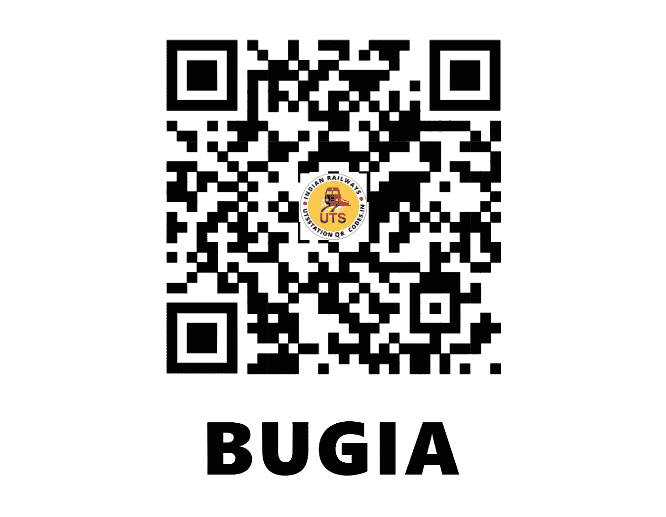 UTS QR Code for BUGIA - BUGY - NW (RAJASTHAN)