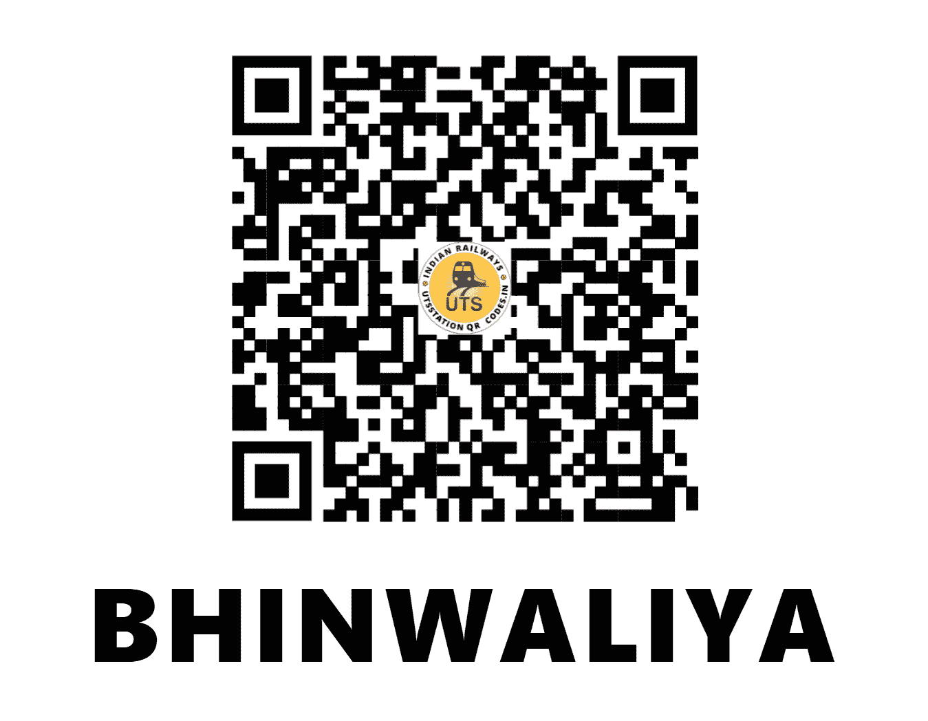 UTS QR Code for BHINWALIYA - BWA - NW (RAJASTHAN)