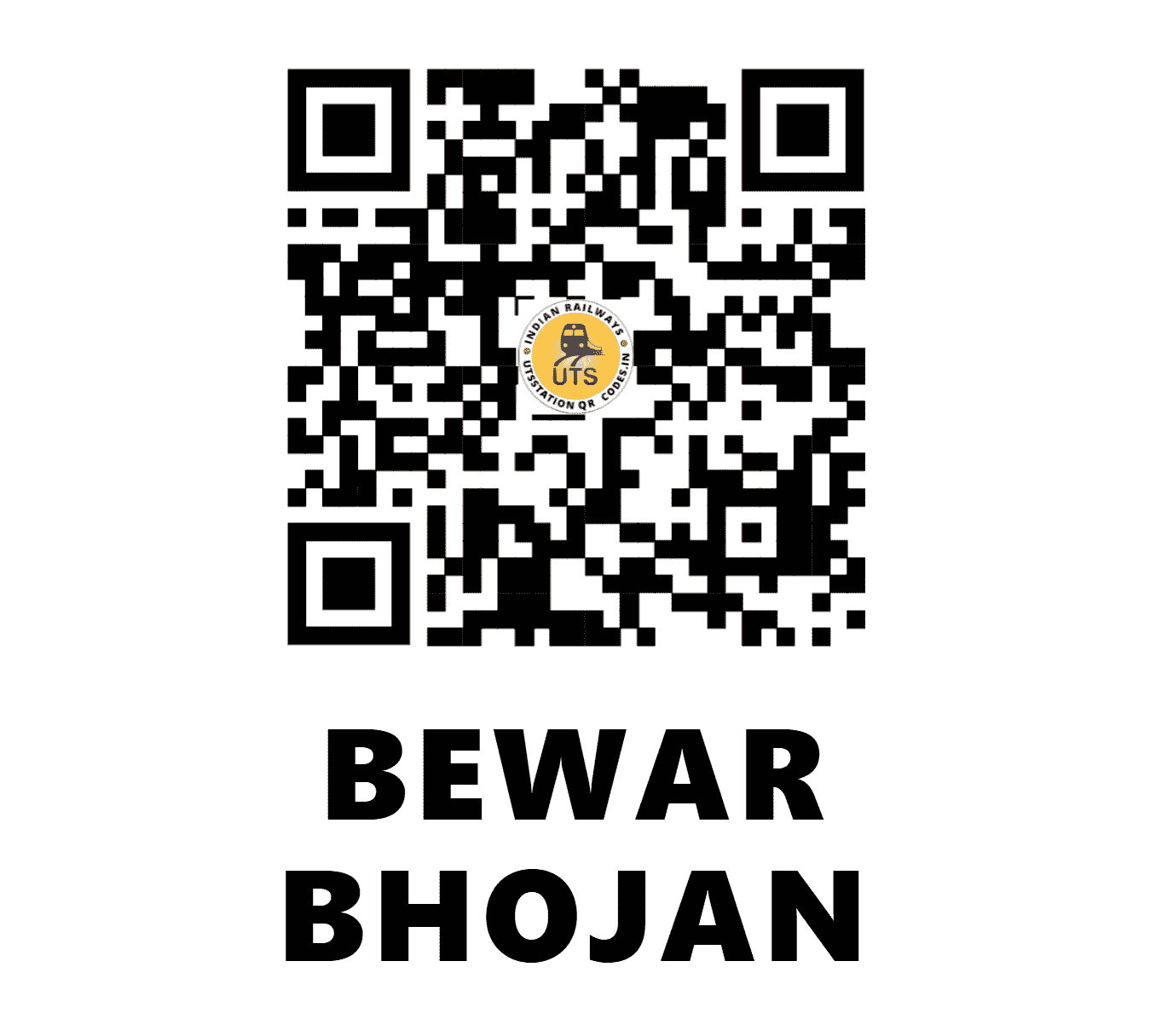 UTS QR Code for BEWAR BHOJAN - BWBN - NW (RAJASTHAN)