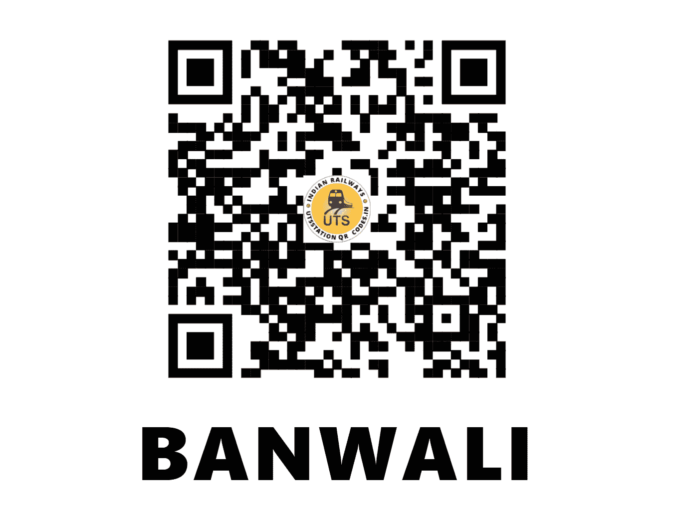 UTS QR Code for BANWALI - BWC - NW (RAJASTHAN)