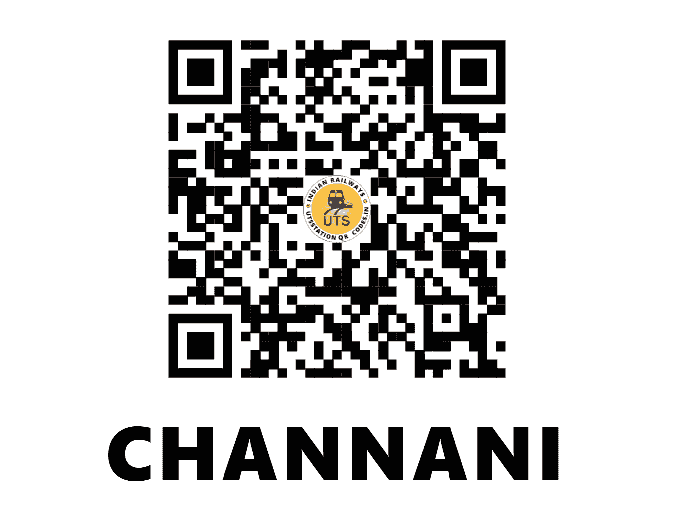 UTS QR Code for CHANNANI - CHNN - NW (RAJASTHAN)