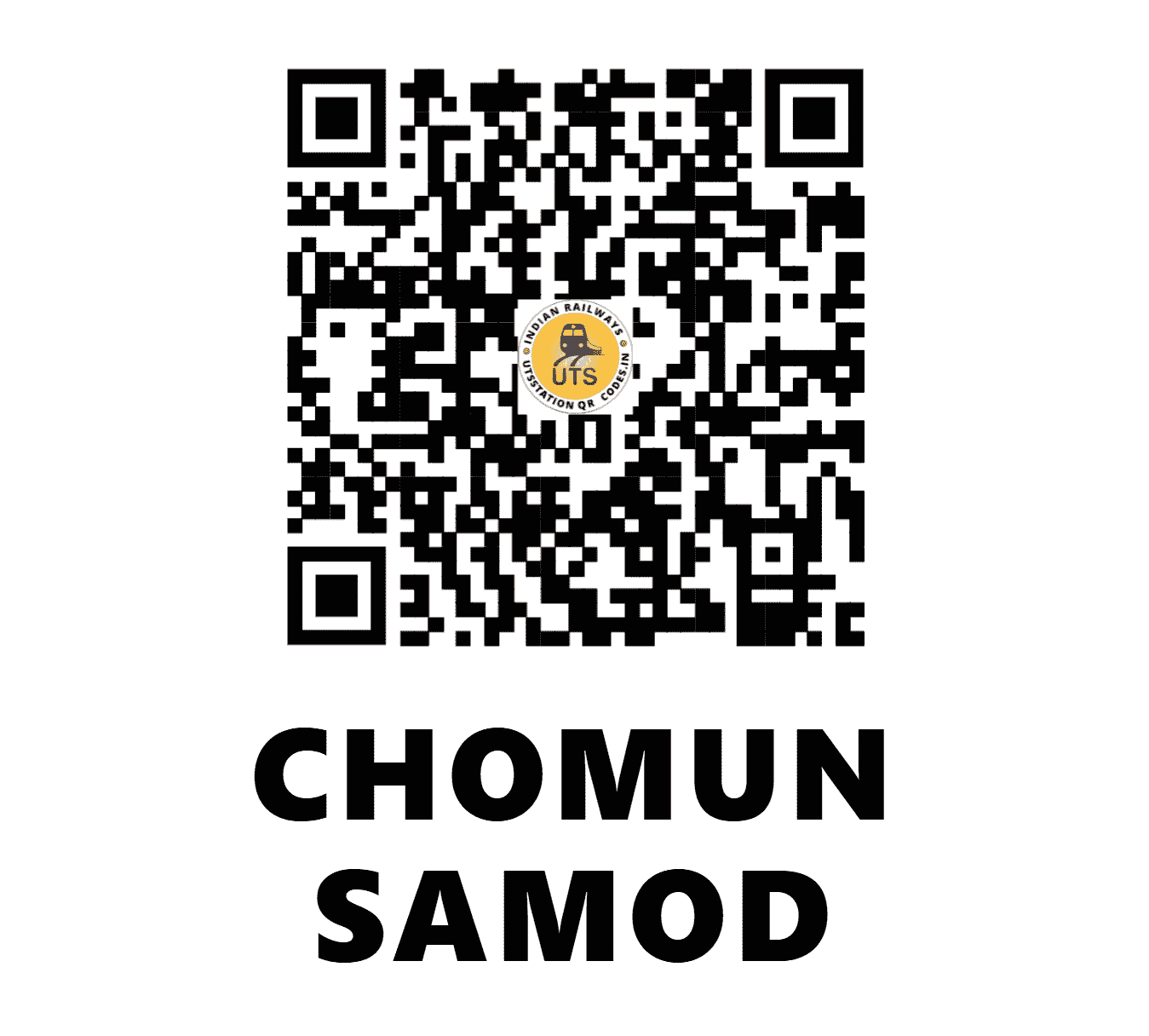 UTS QR Code for CHOMUN SAMOD - COM - NW (RAJASTHAN)
