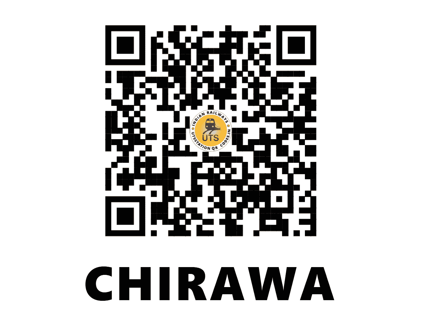 UTS QR Code for CHIRAWA - CRWA - NW (RAJASTHAN)