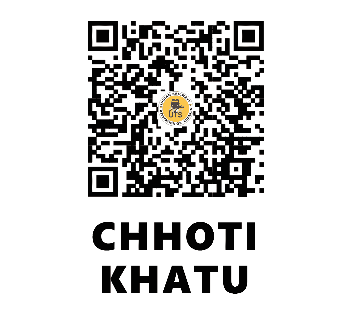 UTS QR Code for CHHOTI KHATU - CTKT - NW (RAJASTHAN)