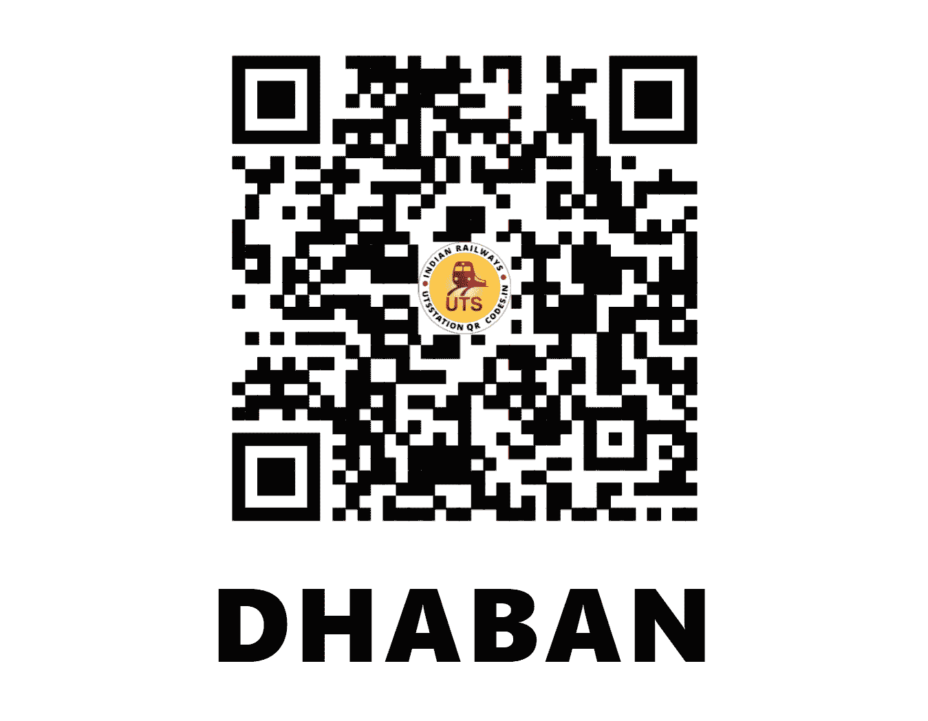 UTS QR Code for DHABAN - DABN - NW (RAJASTHAN)