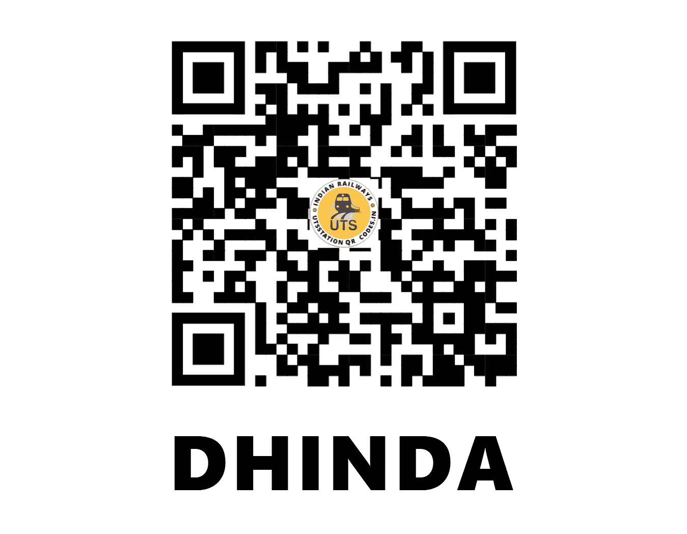 UTS QR Code for DHINDA - DHND - NW (RAJASTHAN)