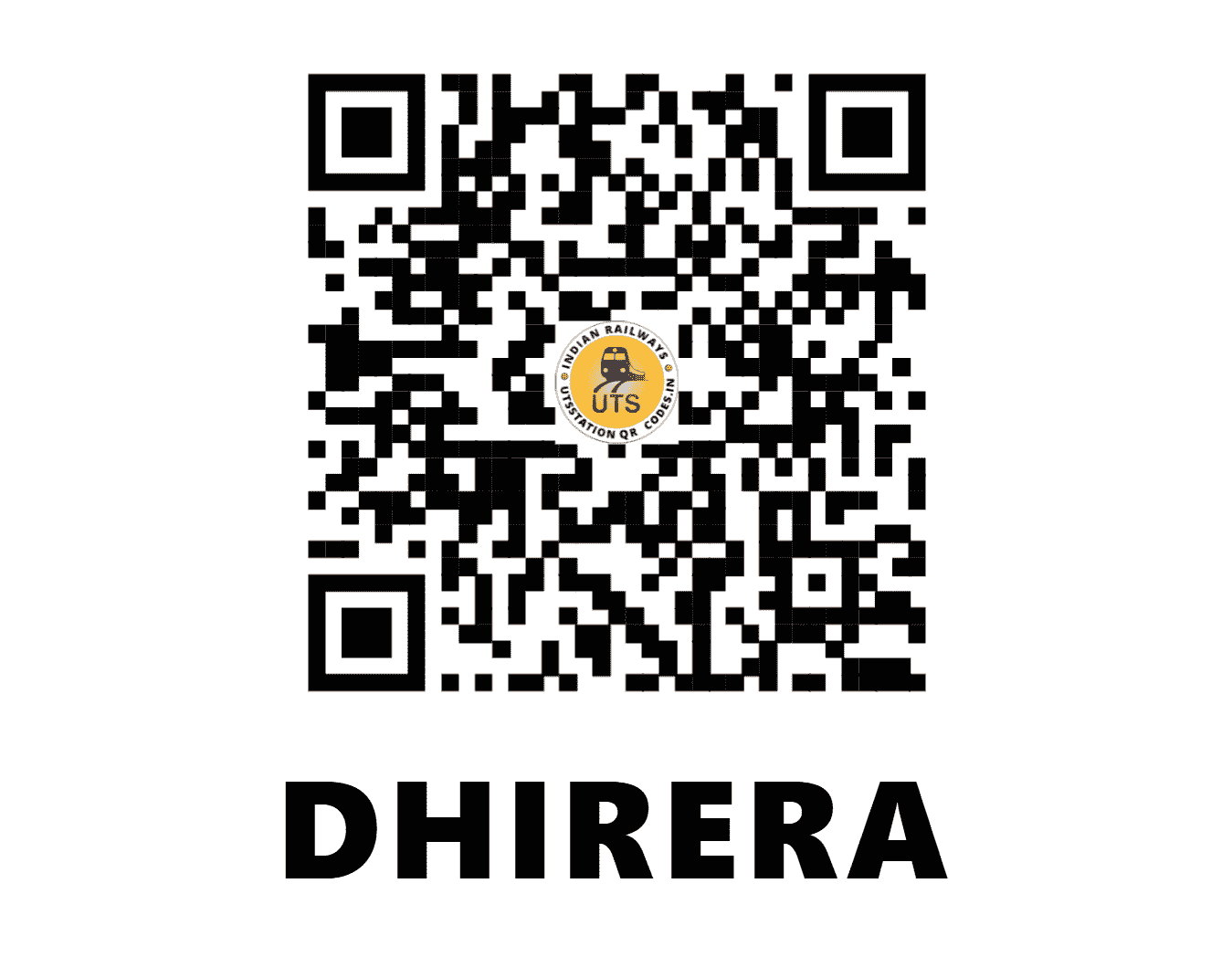 UTS QR Code for DHIRERA - DHRR - NW (RAJASTHAN)