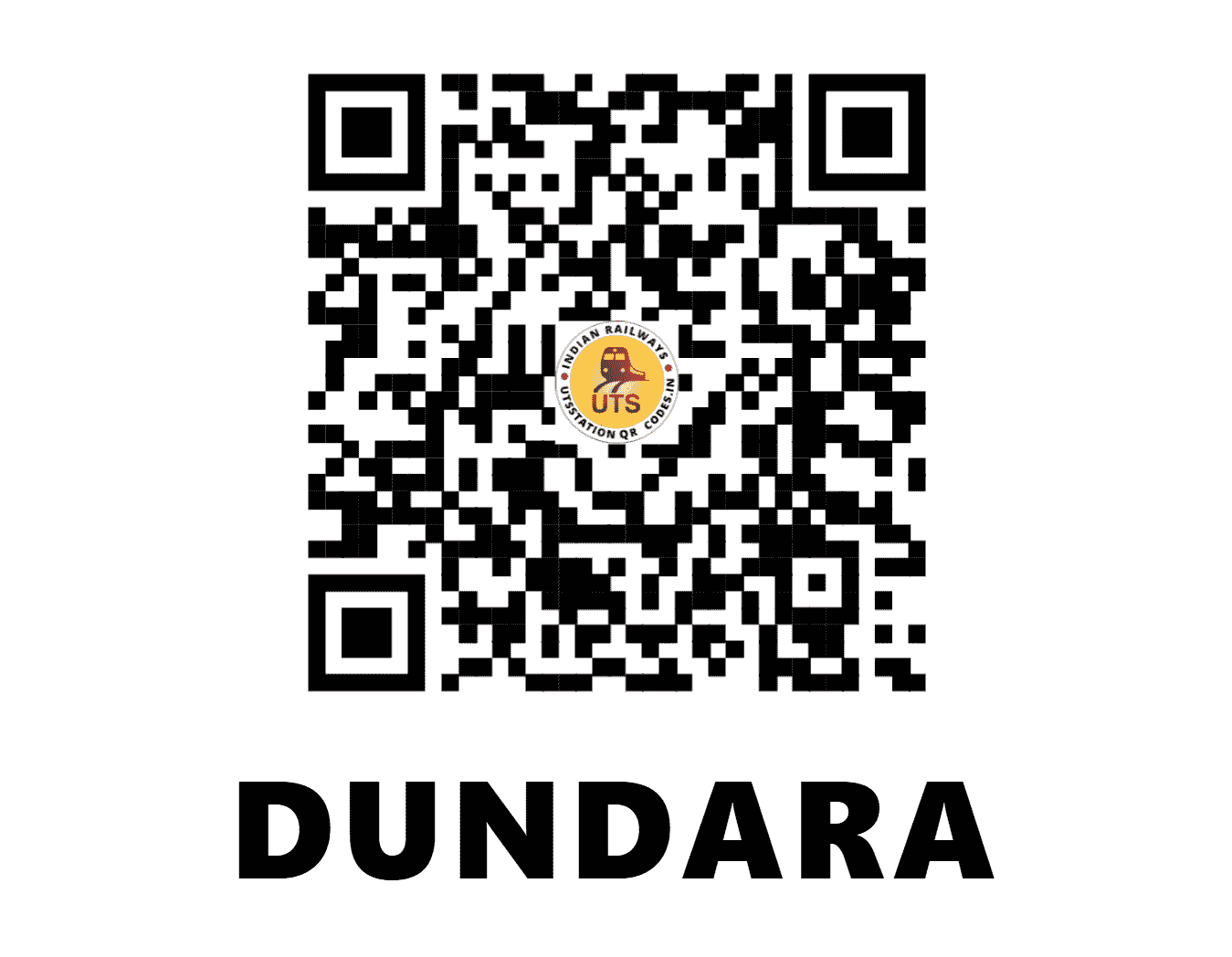 UTS QR Code for DUNDARA - DOR - NW (RAJASTHAN)