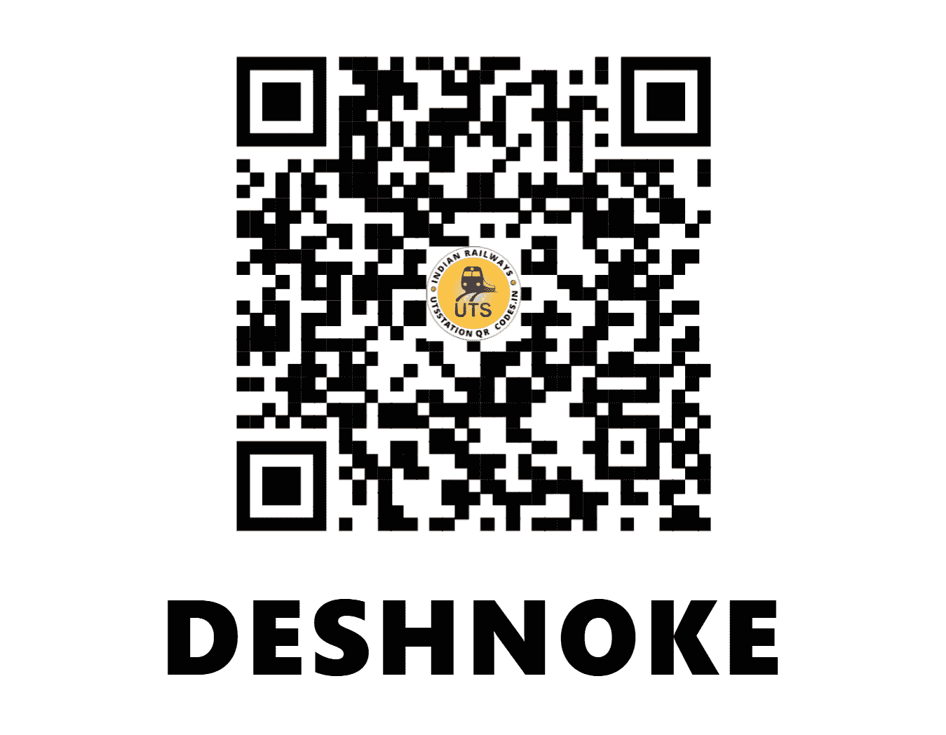 UTS QR Code for DESHNOKE - DSO - NW (RAJASTHAN)