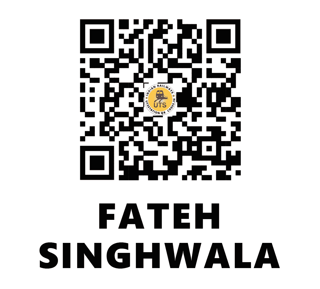 UTS QR Code for FATEH SINGHWALA - FSW - NW (RAJASTHAN)