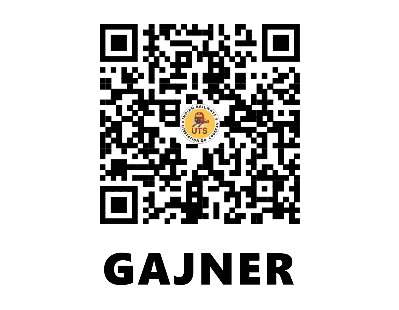 UTS QR Code for GAJNER - GJN - NW (RAJASTHAN)