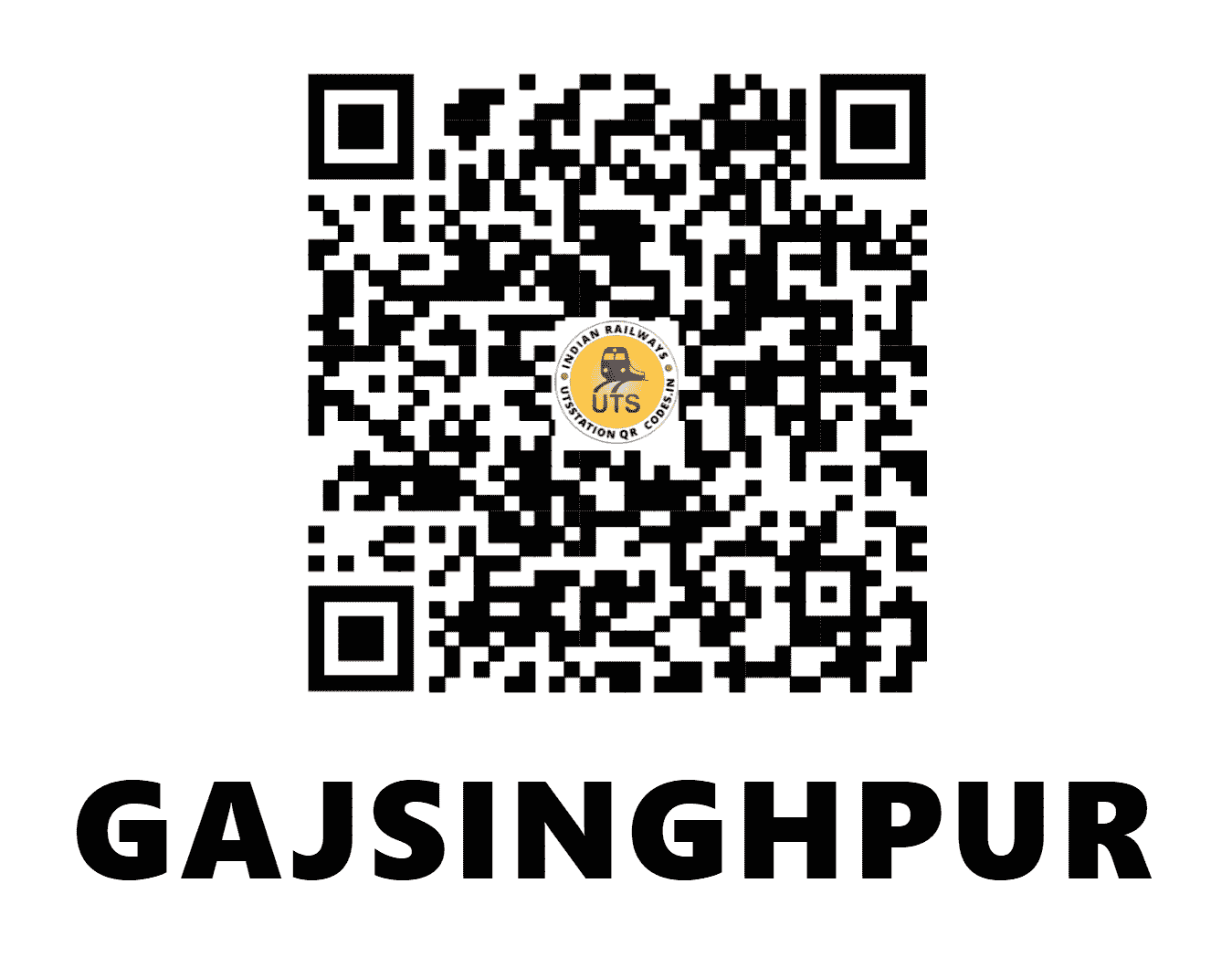 UTS QR Code for GAJSINGHPUR - GJS - NW (RAJASTHAN)