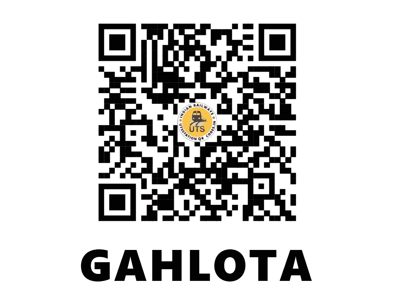 UTS QR Code for GAHLOTA - GLTA - NW (RAJASTHAN)