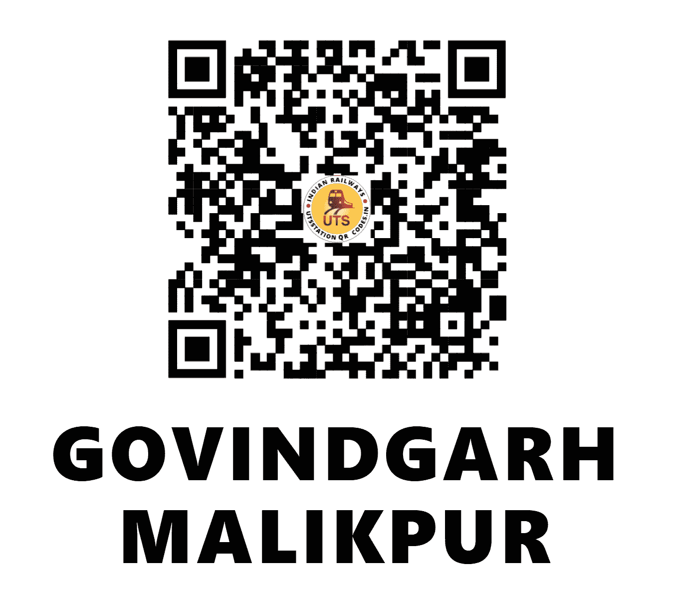 UTS QR Code for GOVINDGARH MALIKPUR - GND - NW (RAJASTHAN)