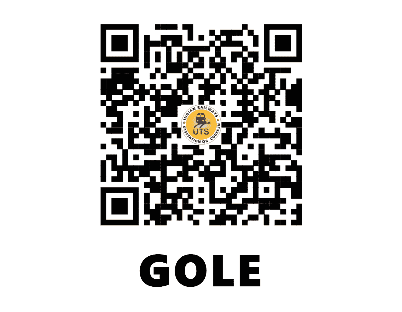 UTS QR Code for GOLE - GOLE - NW (RAJASTHAN)