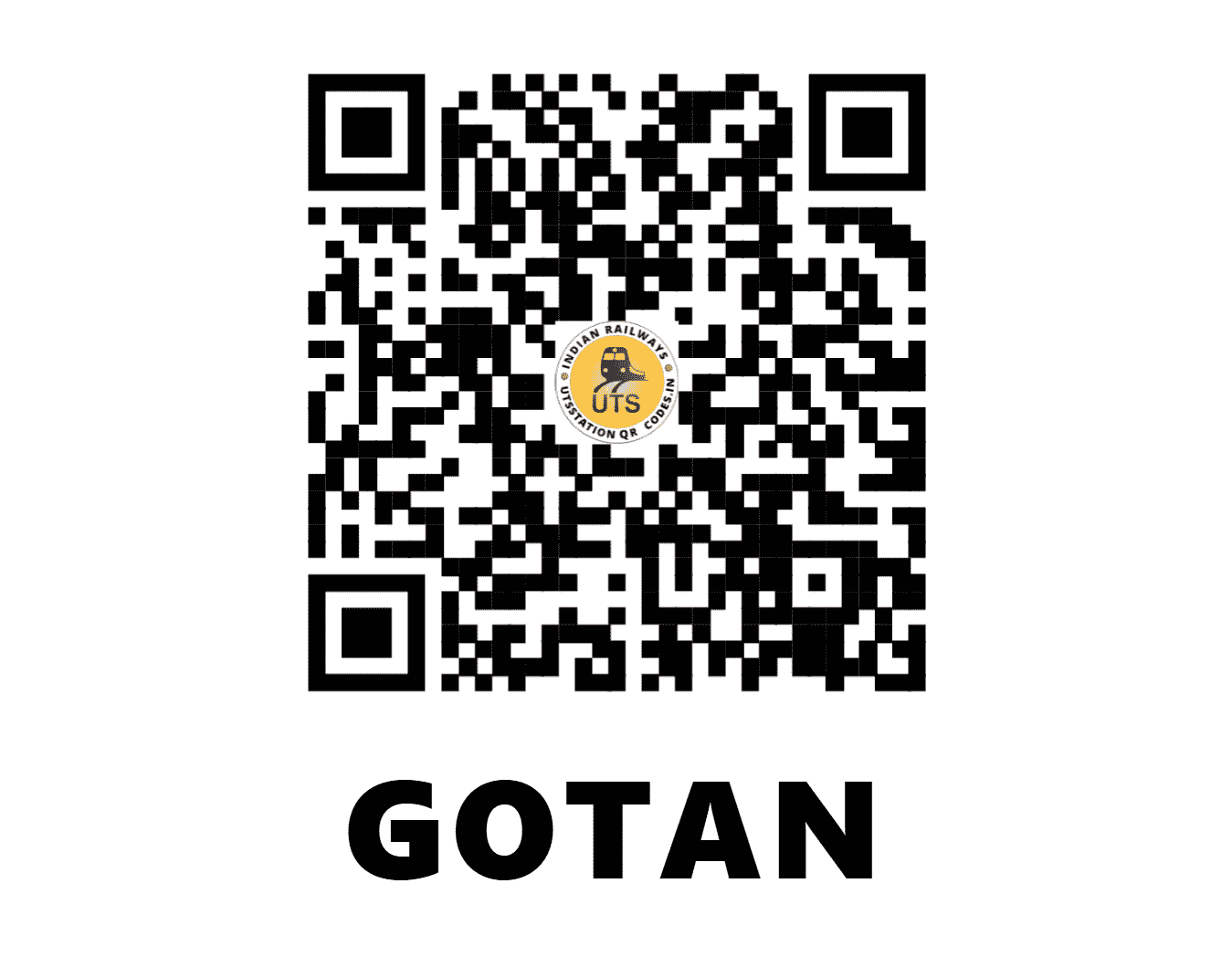 UTS QR Code for GOTAN - GOTN - NW (RAJASTHAN)