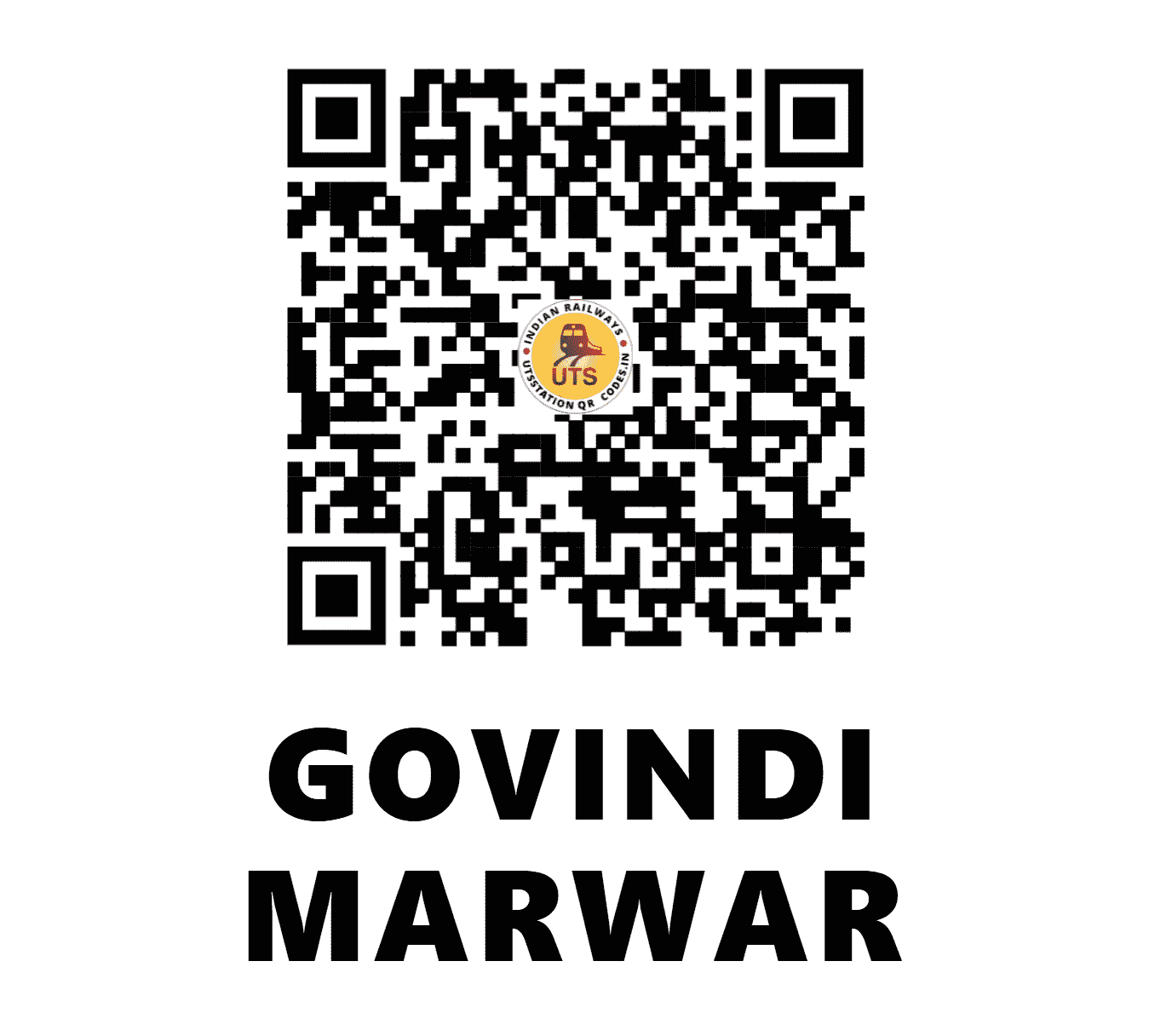 UTS QR Code for GOVINDI MARWAR - GVMR - NW (RAJASTHAN)