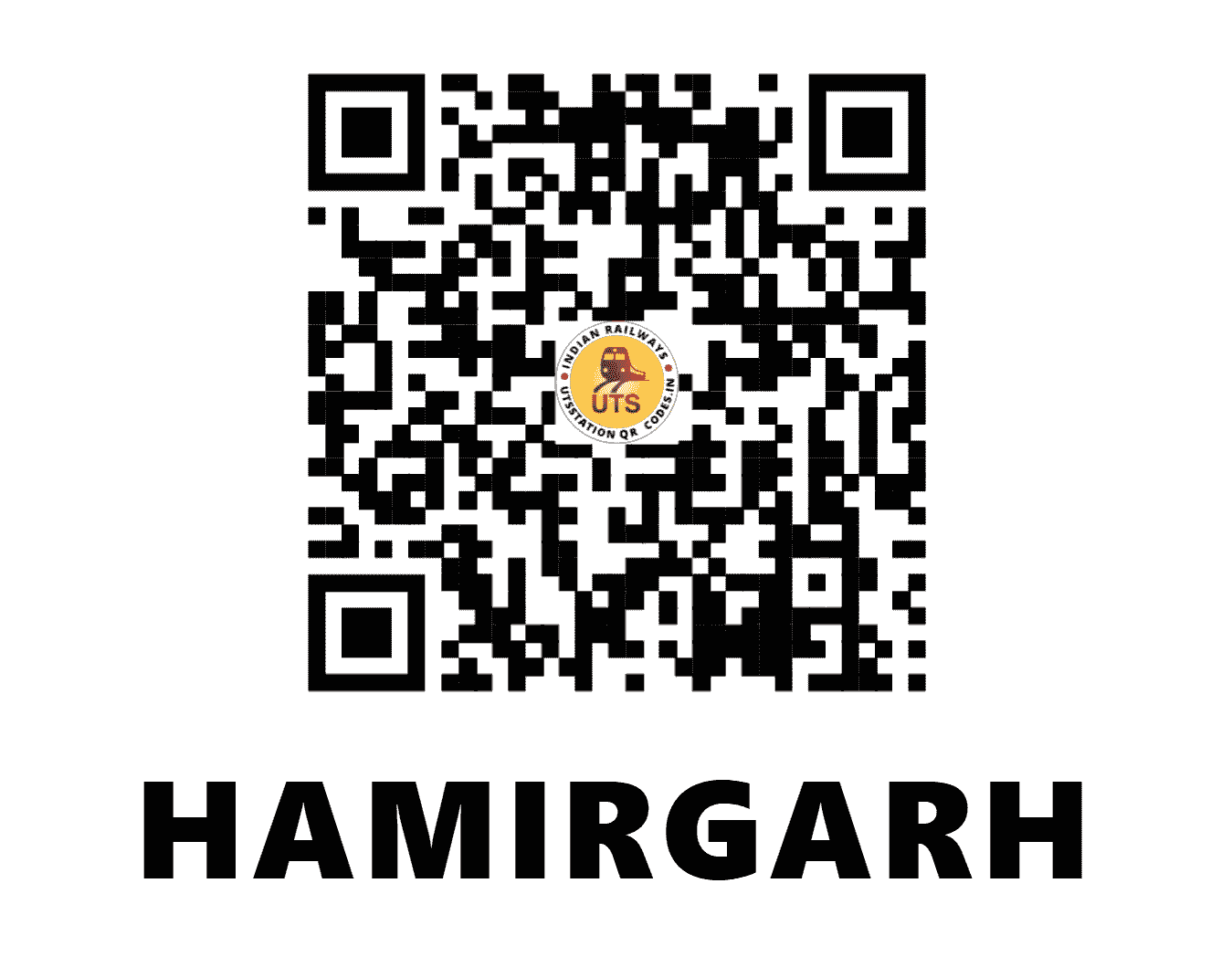 UTS QR Code for HAMIRGARH - HMG - NW (RAJASTHAN)