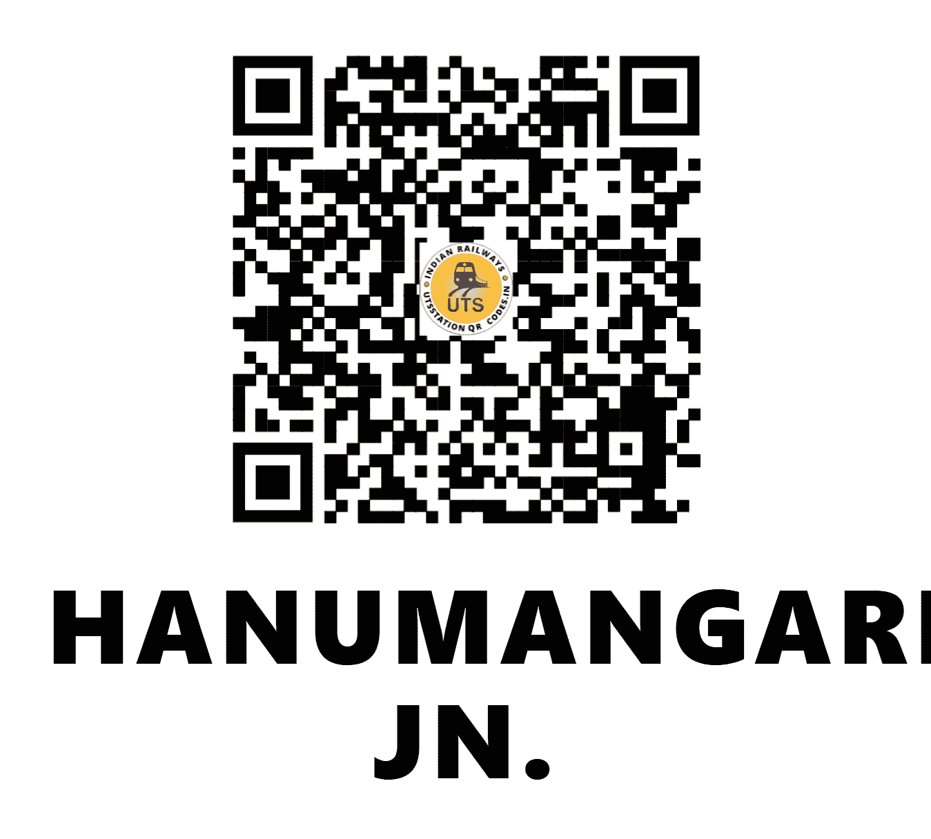 UTS QR Code for HANUMANGARH JN. - HMH - NW (RAJASTHAN)