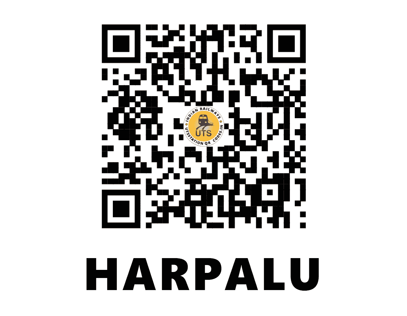 UTS QR Code for HARPALU - HR - NW (RAJASTHAN)