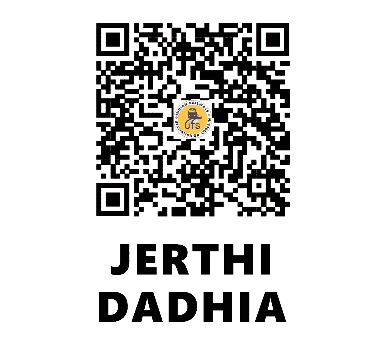 UTS QR Code for JERTHI DADHIA - JDD - NW (RAJASTHAN)