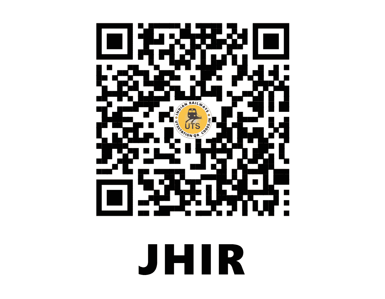 UTS QR Code for JHIR - JHIR - NW (RAJASTHAN)