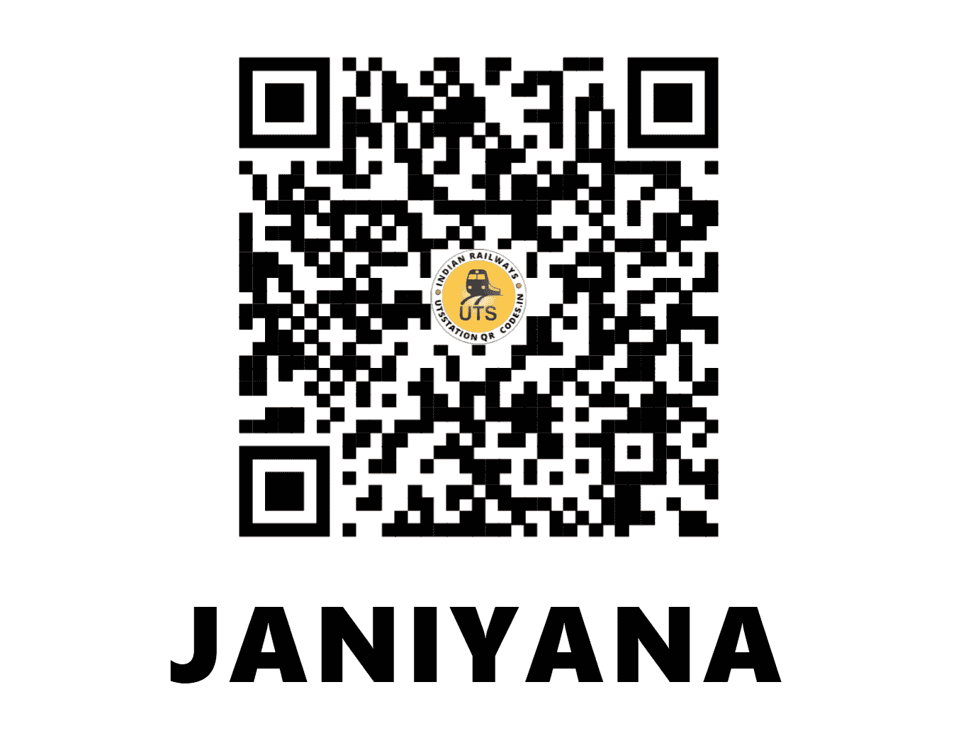 UTS QR Code for JANIYANA - JNE - NW (RAJASTHAN)