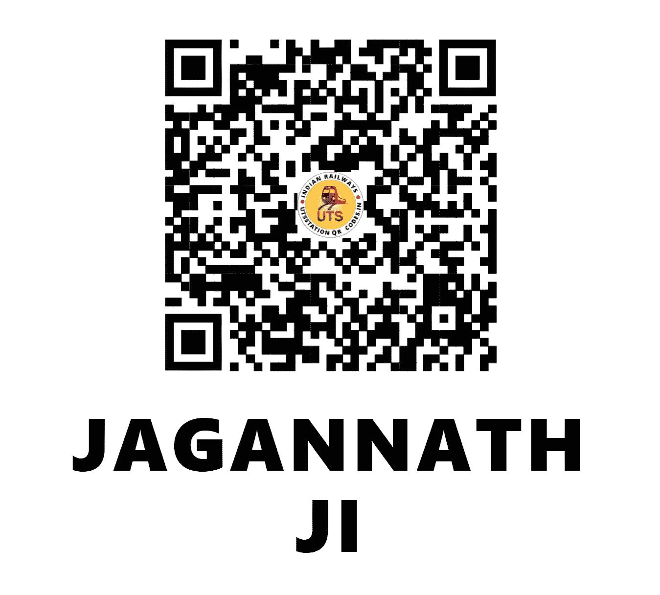 UTS QR Code for JAGANNATH JI - JNX - NW (RAJASTHAN)