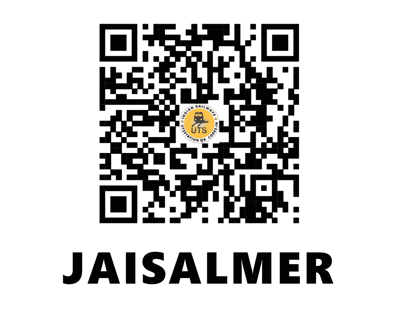 UTS QR Code for JAISALMER - JSM - NW (RAJASTHAN)