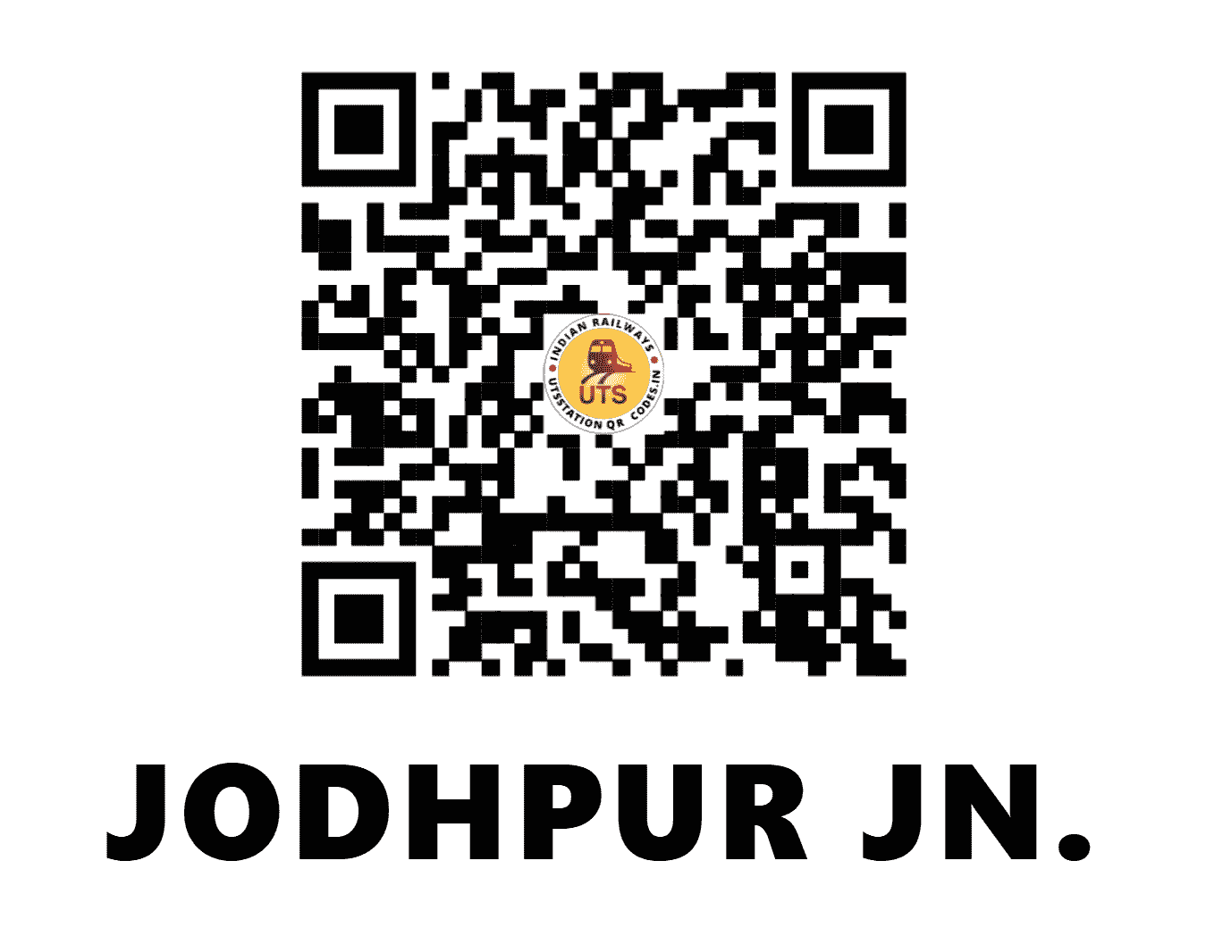 UTS QR Code for JODHPUR JN. - JU - NW (RAJASTHAN)