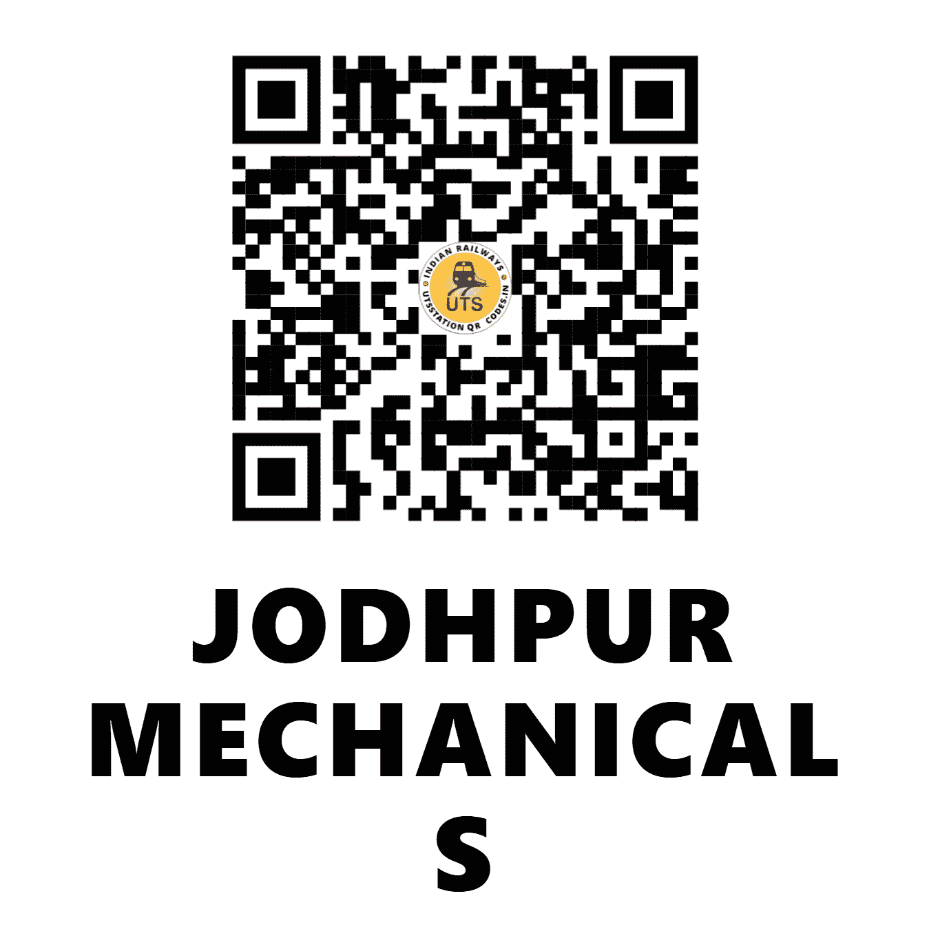 UTS QR Code for JODHPUR MECHANICAL S - JUMX - NW (RAJASTHAN)