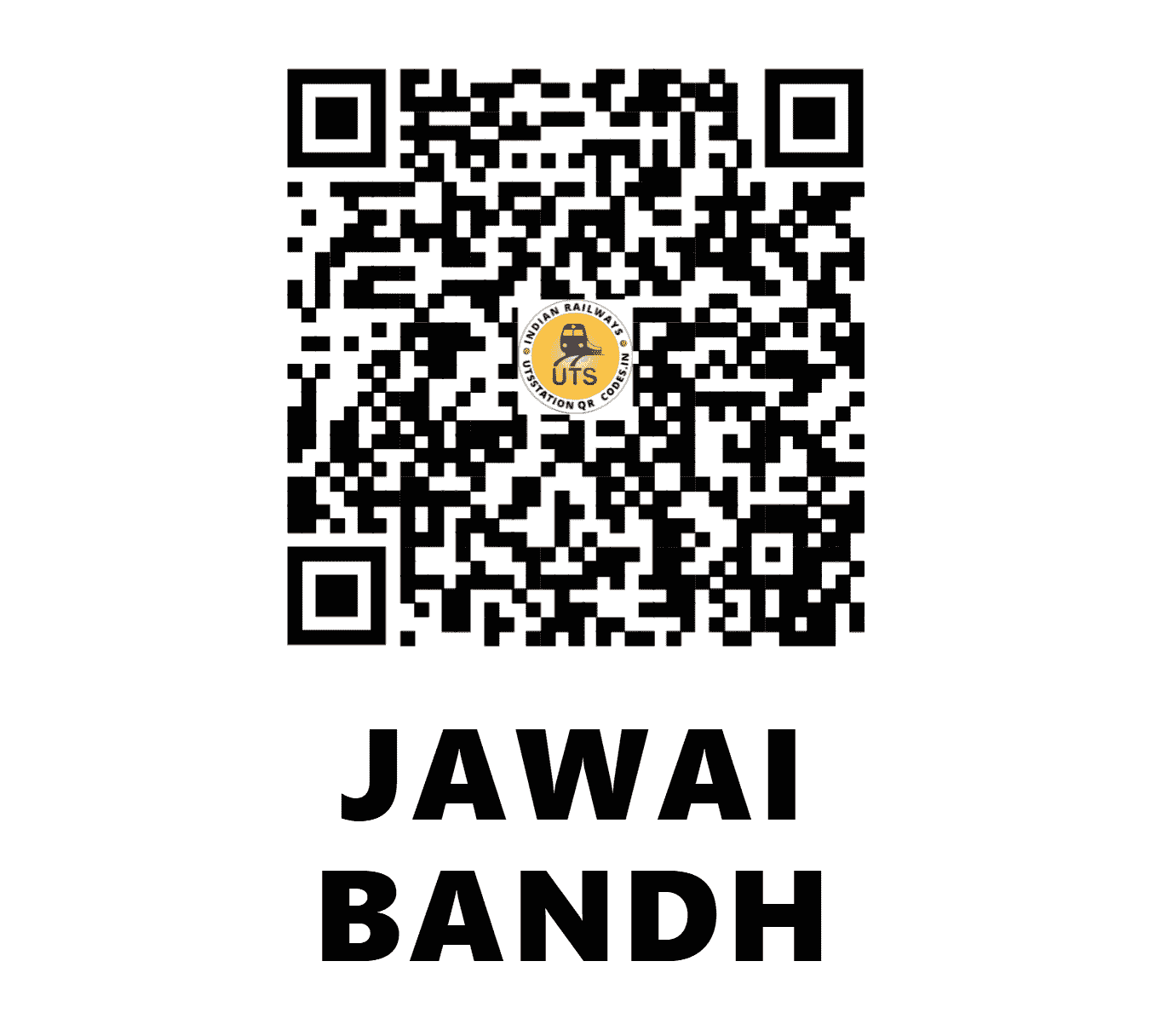 UTS QR Code for JAWAI BANDH - JWB - NW (RAJASTHAN)