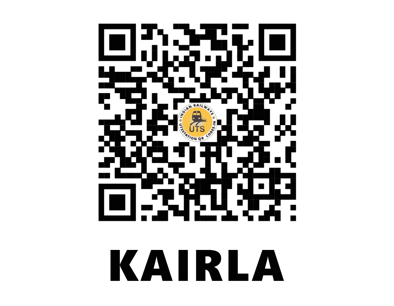 UTS QR Code for KAIRLA - KAI - NW (RAJASTHAN)