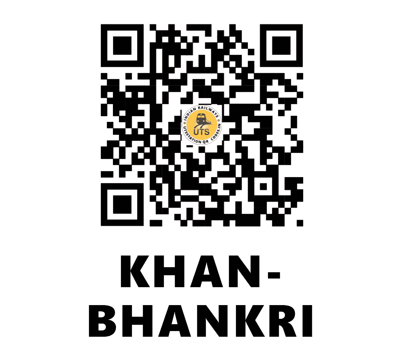 UTS QR Code for KHAN-BHANKRI - KBV - NW (RAJASTHAN)