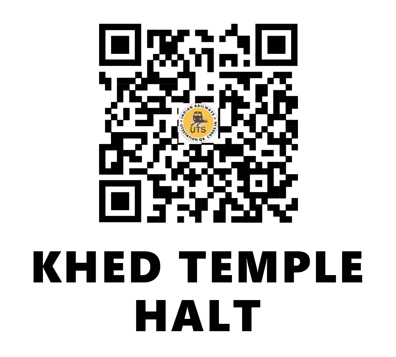 UTS QR Code for KHED TEMPLE HALT - KHTX - NW (RAJASTHAN)