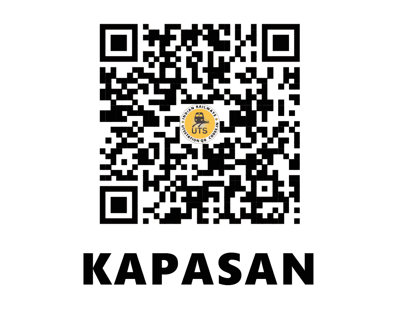 UTS QR Code for KAPASAN - KIN - NW (RAJASTHAN)