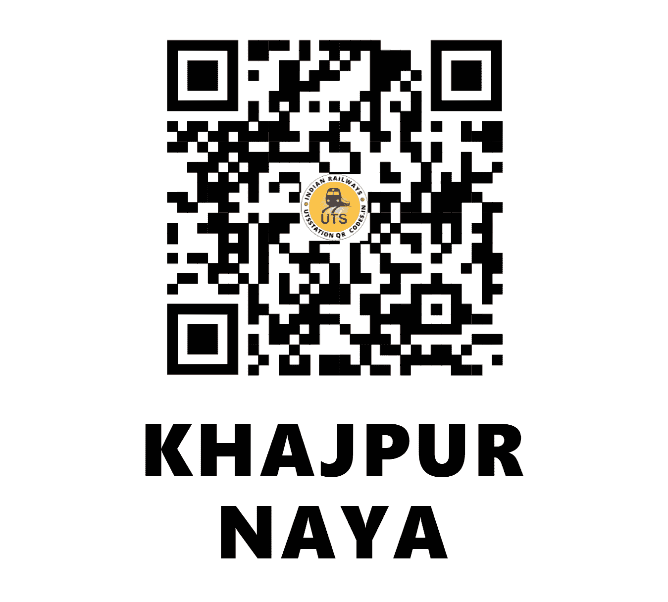 UTS QR Code for KHAJPUR NAYA - KJNY - NW (RAJASTHAN)