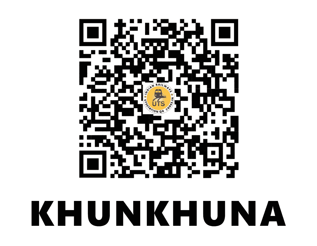 UTS QR Code for KHUNKHUNA - KKNA - NW (RAJASTHAN)