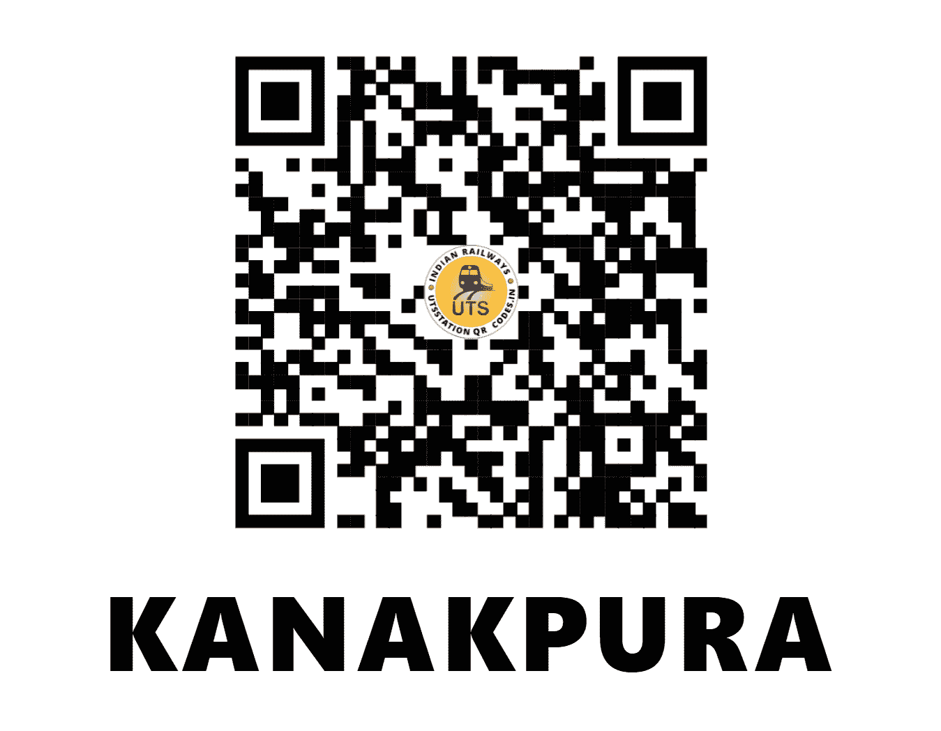 UTS QR Code for KANAKPURA - KKU - NW (RAJASTHAN)