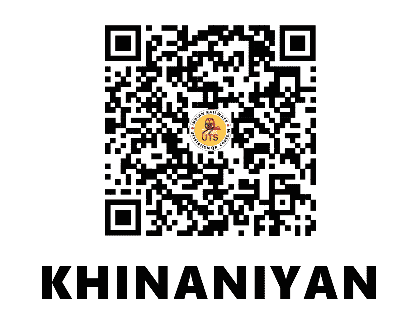 UTS QR Code for KHINANIYAN - KNNA - NW (RAJASTHAN)