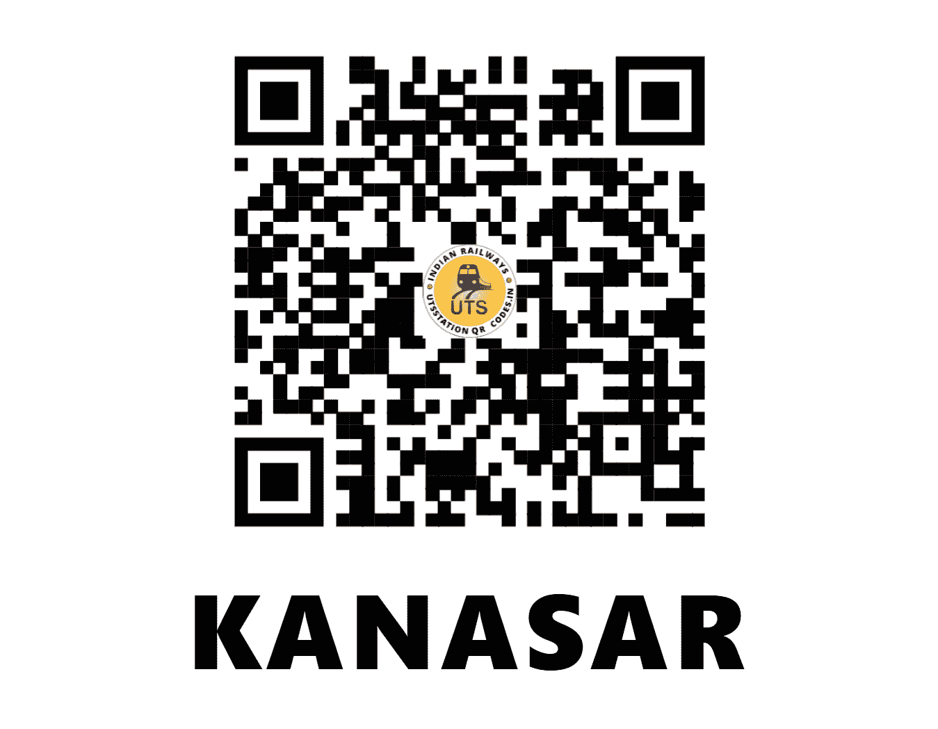 UTS QR Code for KANASAR - KNSR - NW (RAJASTHAN)