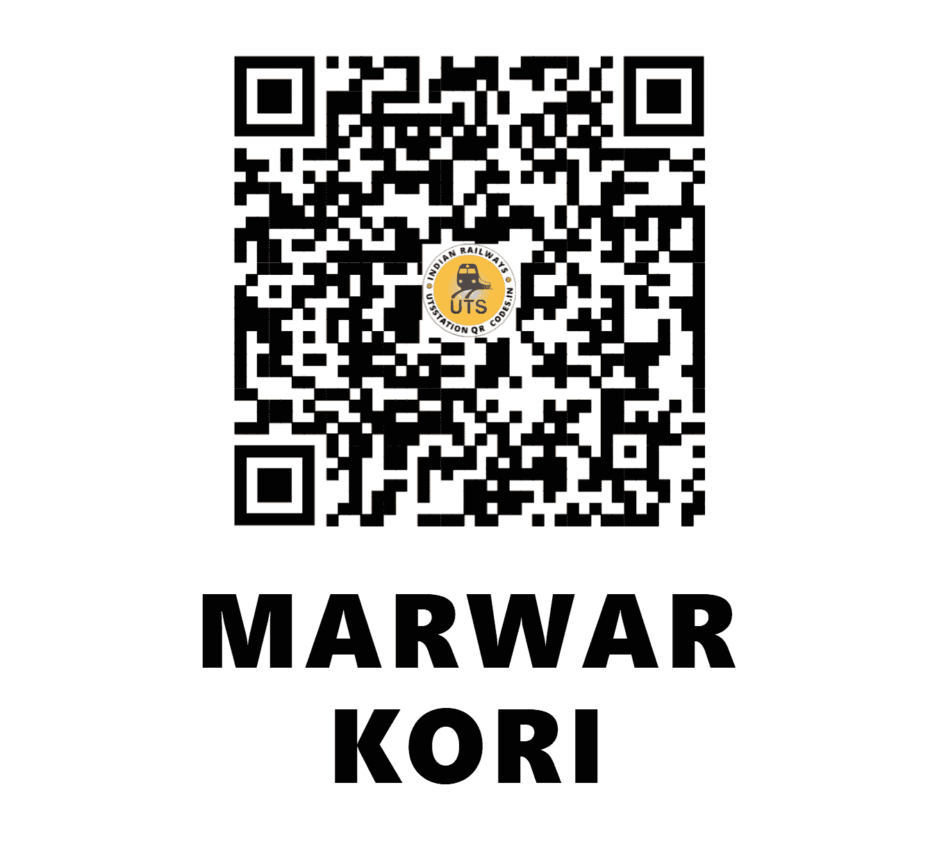 UTS QR Code for MARWAR KORI - KOF - NW (RAJASTHAN)