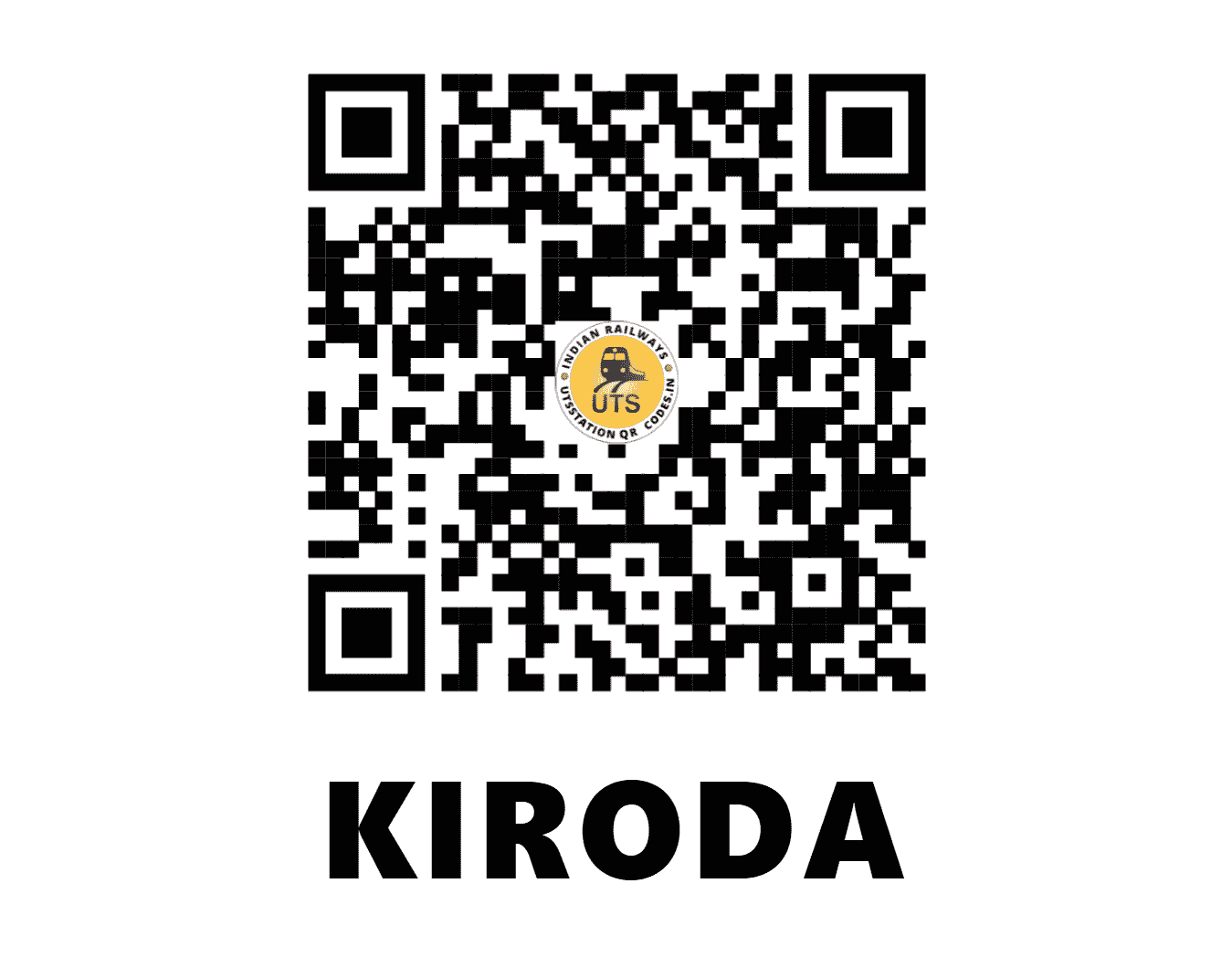 UTS QR Code for KIRODA - KRC - NW (RAJASTHAN)