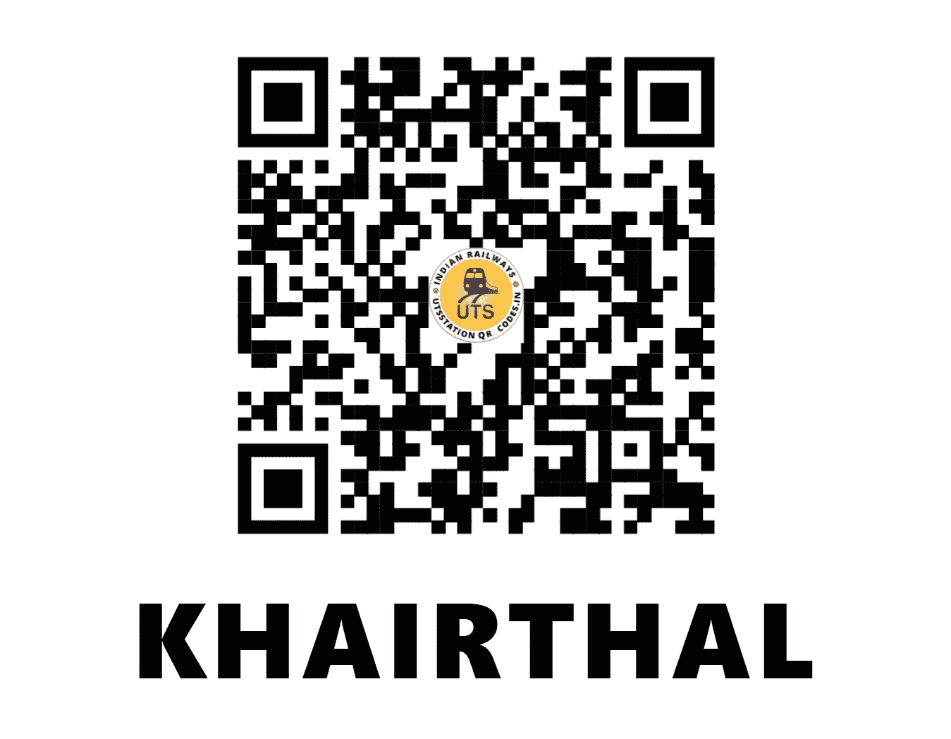 UTS QR Code for KHAIRTHAL - KRH - NW (RAJASTHAN)