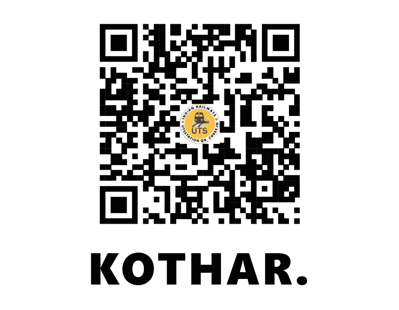 UTS QR Code for KOTHAR. - KTR - NW (RAJASTHAN)